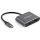 StarTech USB-C -> Mini DisplayPort 1.2 HDMI 2.0 M/F adapter 0.15m szürke