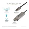 StarTech USB-C / Thunderbolt -> HDMI 2.0 M/M video kábel 6m fekete DP 1.4 Alt Mode HBR3