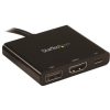 StarTech USB-C / Thunderbolt -> HDMI 1.4 USB-C USB-A 3.0 M/F adapter 0.1m fekete PD 60W; 