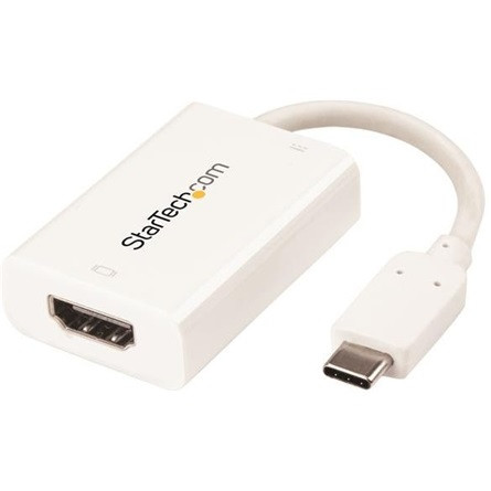 StarTech USB-C / Thunderbolt -> HDMI 2.0 M/F adapter 0.1m fehér DP Alt Mode