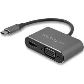   StarTech USB-C -> HDMI 1.4 VGA M/F adapter 0.15m szürke DP Alt Mode