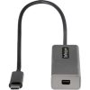 StarTech USB-C / Thunderbolt -> Mini DisplayPort 1.2 M/F adapter 0.3m szürke