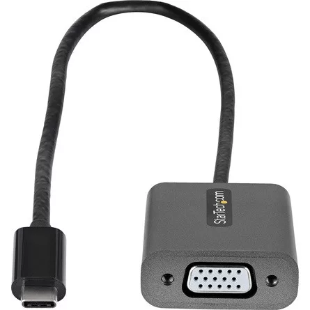 StarTech USB-C -> VGA M/F adapter 0.15m fekete