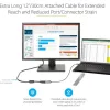 StarTech USB-C -> VGA M/F adapter 0.15m fekete