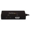 StarTech USB-C / Thunderbolt -> VGA DVI-I HDMI adapter 0.15m fekete DP Alt Mode