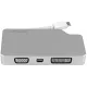 StarTech USB-C / Thunderbolt -> VGA Mini DisplayPort HDMI DVI-D M/F adapter 0.15m ezüst
