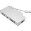 StarTech USB-C / Thunderbolt -> VGA Mini DisplayPort HDMI DVI-D M/F adapter 0.15m ezüst
