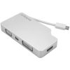 StarTech USB-C / Thunderbolt -> VGA Mini DisplayPort HDMI DVI-D M/F adapter 0.15m ezüst