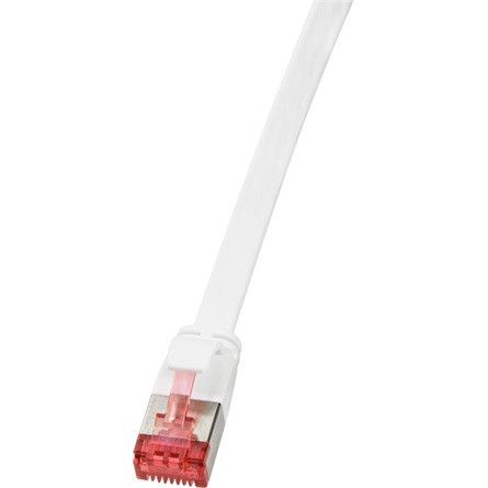 LogiLink SlimLine Flat RJ45 CAT6A U/FTP -> RJ45 CAT6A U/FTP M/M adatkábel 7.5m fehér