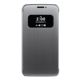 LG G5 LG tok álló FLIP, ablakos, SZÜRKE