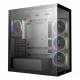 DeepCool Számítógépház - CG580 4F V2 (fekete, ablakos, 4x12cm A-RGB, BTF, ATX, 2xUSB3.0, 1xUSB2.0)