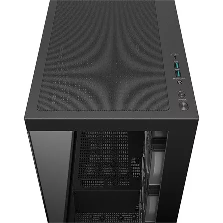 DeepCool Számítógépház - CG580 4F V2 (fekete, ablakos, 4x12cm A-RGB, BTF, ATX, 2xUSB3.0, 1xUSB2.0)