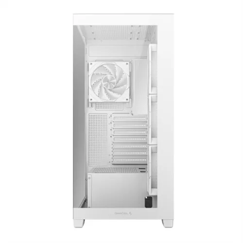 DeepCool Számítógépház - CG580 4F WH (fehér, ablakos, 4x12cm A-RGB, BTF, ATX, 2xUSB3.0, 1xUSB2.0)