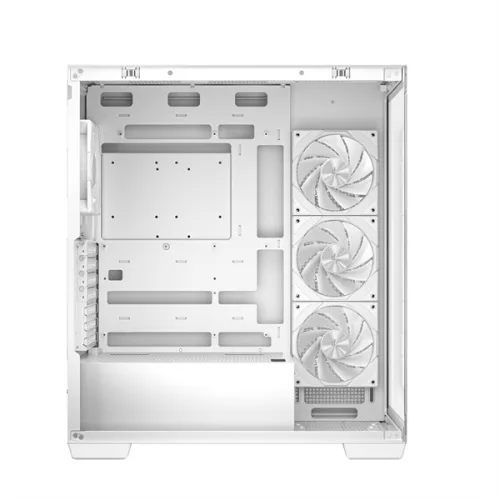 DeepCool Számítógépház - CG580 4F WH (fehér, ablakos, 4x12cm A-RGB, BTF, ATX, 2xUSB3.0, 1xUSB2.0)
