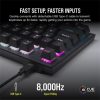 Corsair K60 PRO TKL RGB Optical-Mechanical Gaming Keyboard, Backlit RGB LED, CORSAIR OPX, Black