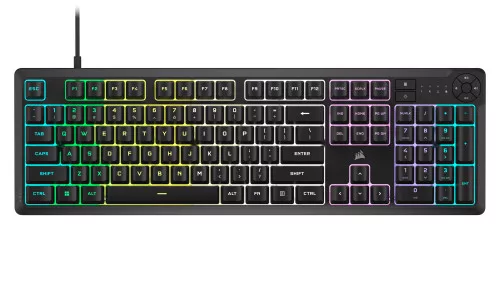 CORSAIR K55 CORE RGB Gamer Billentyűzet, fekete