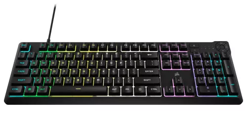 CORSAIR K55 CORE RGB Gamer Billentyűzet, fekete