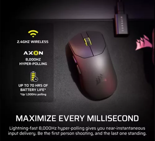 Corsair CH-931G000-WW Sabre V2 Pro Ultralight Wireless gaming egér fekete