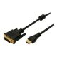 LogiLink HDMI 1.4 -> DVI-D M/M video kábel 5m fekete