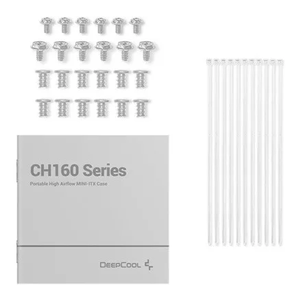 DeepCool Számítógépház - CH160 WH (fekete, Mini-ITX, 2xUSB3.0, Type-C, fehér)