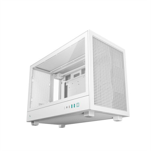 DeepCool Számítógépház - CH260 WH (fekete, Mini-ITX/Micro ATX (BTF), 2xUSB3.0, Type-C, fehér)