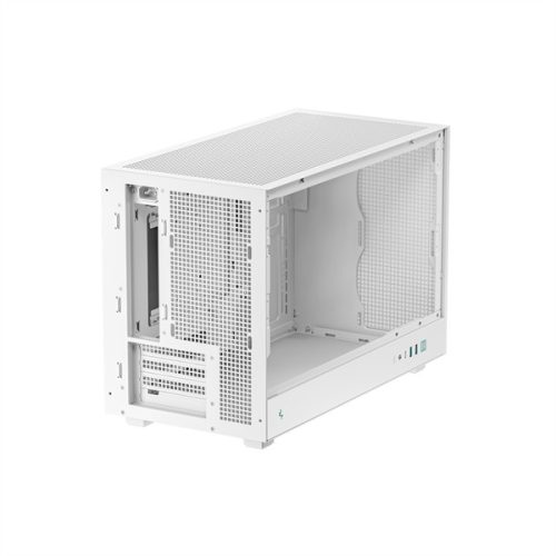 DeepCool Számítógépház - CH260 WH (fekete, Mini-ITX/Micro ATX (BTF), 2xUSB3.0, Type-C, fehér)