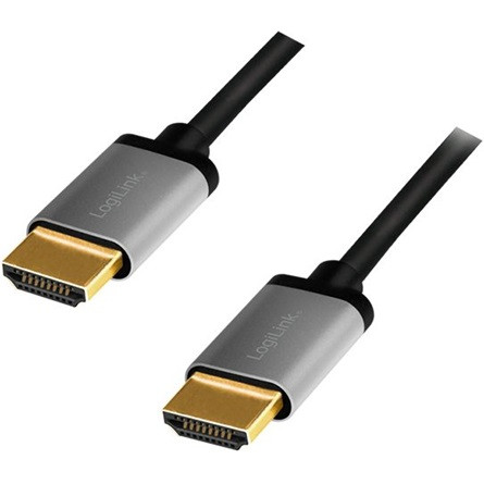 LogiLink HDMI 2.0 -> HDMI 2.0 M/M video kábel 1m fekete-szürke Premium