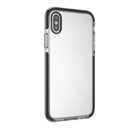 Blautel iPhone XS 5.8 4-OK szilikon telefonvédő ütésállóság, légpárnás keret, FEKETE