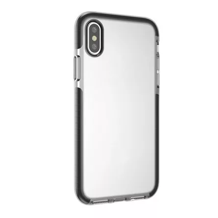 Blautel iPhone XS 5.8 4-OK szilikon telefonvédő ütésállóság, légpárnás keret, FEKETE