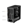 DeepCool Számítógépház - CK560  (fekete, ablakos, 1x14+3x12cm ventilátor, Mini-ITX /Mico-ATX/ATX/E-ATX, 2xUSB3.0,USB-C)