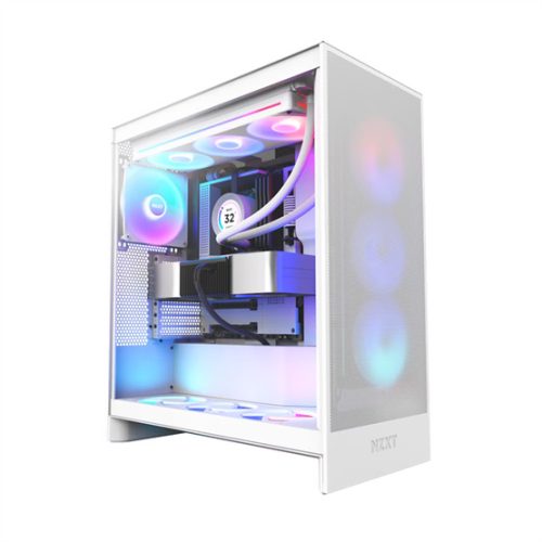 NZXT HÁZ NZXT Midi - H7 Flow RGB - Matt fehér - CM-H72FW-R1