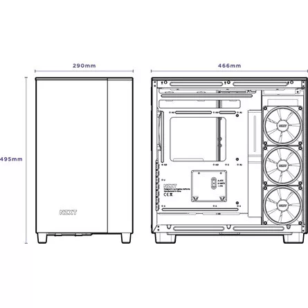 NZXT HÁZ NZXT Midi - H9 Elite - Matt fehér - CM-H91EW-01