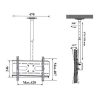 Harmantrade CM204 monitor TV 23"-55" mennyezeti tartó fekete