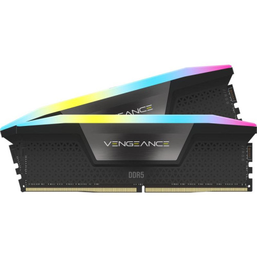 CORSAIR DDR5 6400MHz 32GB (2x16GB) XMP VENGEANCE RGB, fekete