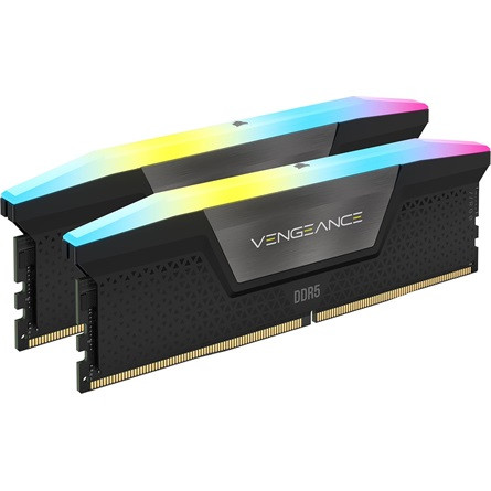 Corsair Vengeance RGB 32GB 6400MT/s DDR5 memória CL36 Kit of 2 fekete RGB