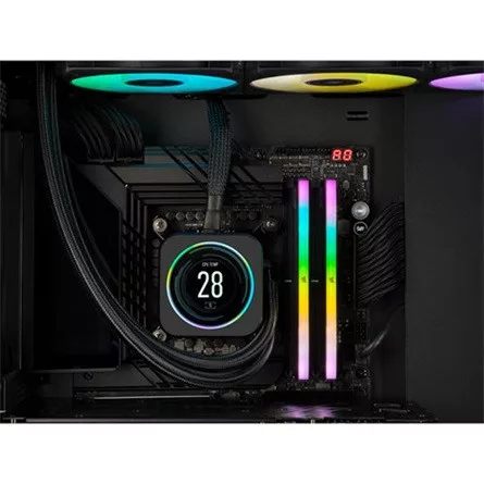 CORSAIR DDR5 6800MHz 32GB (2x16GB) XMP VENGEANCE RGB RAM, fekete