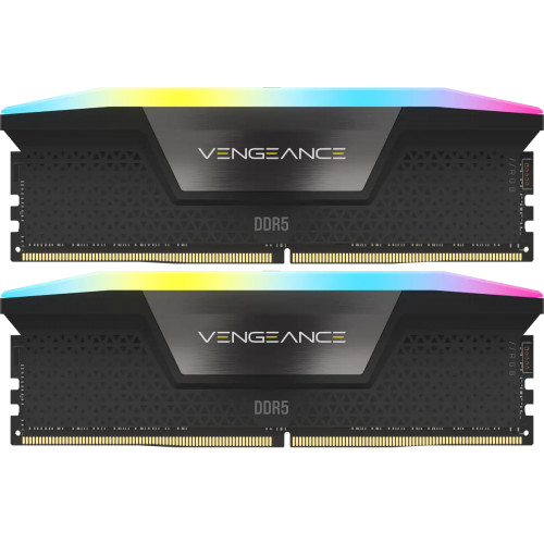 CORSAIR DDR5 6000MHz 32GB (2x16GB) AMD EXPO VENGEANCE RGB RAM, szürke