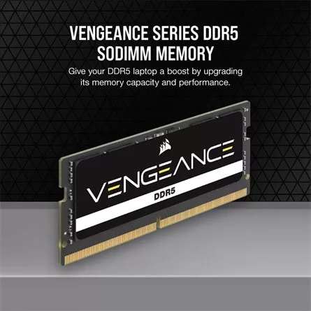 CORSAIR DDR5 4800MHz 16GB (1x16GB) SODIMM VENGEANCE RAM, fekete