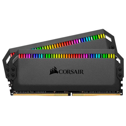 CORSAIR DDR4 32GB (2x16GB) 3200MHz Dominator Platinum RGB RAM, Fekete