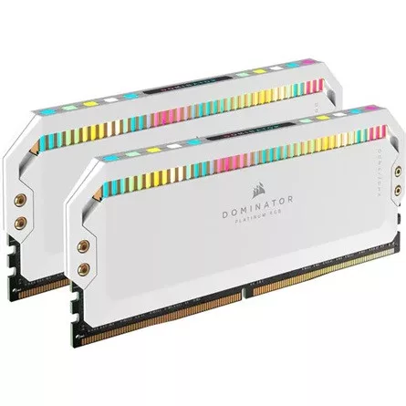 CORSAIR DDR5 5200MHz 64GB (2x32GB) XMP DOMINATOR PLATINUM RGB RAM, fehér