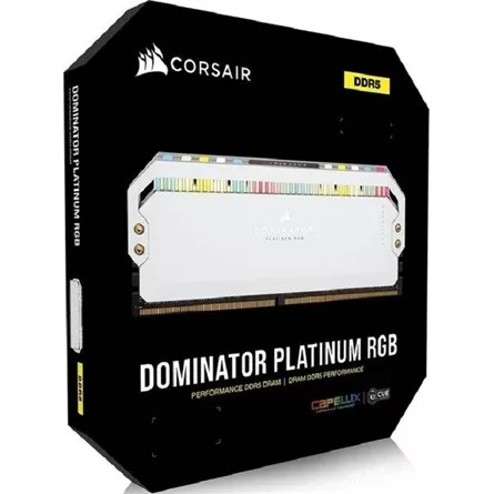 CORSAIR DDR5 5200MHz 64GB (2x32GB) XMP DOMINATOR PLATINUM RGB RAM, fehér