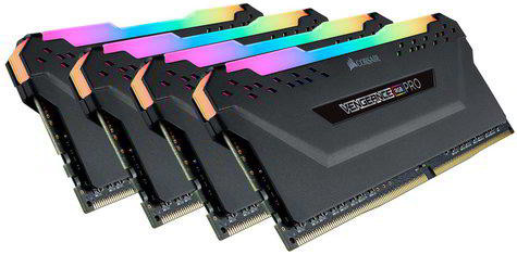 CORSAIR DDR4 32GB (4x8GB) 3600MHz Vengeance Pro RGB RAM, Fekete