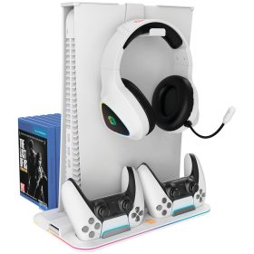   CANYON CS-5, PS5 Charger stand, with RGB light, 315*185*28mm, with 23CM+0.5cm cable, 475±10g, White