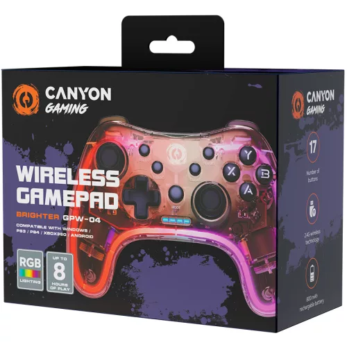 CANYON gamepad Brighter GPW-04 Dongle Wireless Crystal