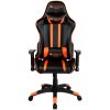 CANYON Fobos GС-3 Gaming chair, PU leather, Cold molded foam, Metal Frame, Top gun mechanism, 90-165 dgree, 2D armrest, Class 4 gas lift, Nylon 5 Stars Base, 60mm PU caster, black+Orange.