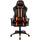 CANYON Fobos GС-3 Gaming chair, PU leather, Cold molded foam, Metal Frame, Top gun mechanism, 90-165 dgree, 2D armrest, Class 4 gas lift, Nylon 5 Stars Base, 60mm PU caster, black+Orange.