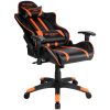 CANYON Fobos GС-3 Gaming chair, PU leather, Cold molded foam, Metal Frame, Top gun mechanism, 90-165 dgree, 2D armrest, Class 4 gas lift, Nylon 5 Stars Base, 60mm PU caster, black+Orange.