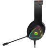 CANYON Shadder GH-6, RGB gaming headset with Microphone, Microphone frequency response: 20HZ~20KHZ, ABS+ PU leather, USB*1*3.5MM jack plug, 2.0M PVC cable, weight: 300g, Black