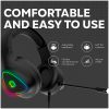 CANYON Shadder GH-6, RGB gaming headset with Microphone, Microphone frequency response: 20HZ~20KHZ, ABS+ PU leather, USB*1*3.5MM jack plug, 2.0M PVC cable, weight: 300g, Black