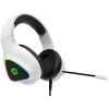 CANYON Shadder GH-6, RGB gaming headset with Microphone, Microphone frequency response: 20HZ~20KHZ, ABS+ PU leather, USB*1*3.5MM jack plug, 2.0M PVC cable, weight: 300g, White